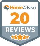 HomeAdvisor 20 reviews badge